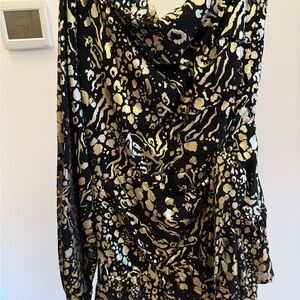 Black and Gold Patterned Dress